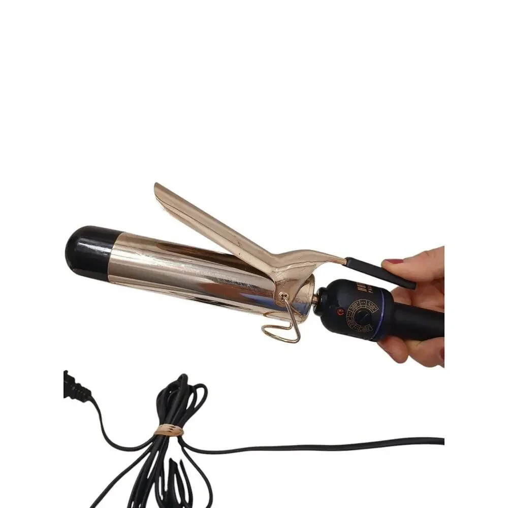 Salon Hot Tools Curling Iron Professional 1.5 Wide Barrel 24K Gold‎ Curls Swivel